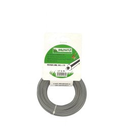 fir nylon 2.4mm 15m rotund- Bronto, cu eticheta, cu insertie, gri