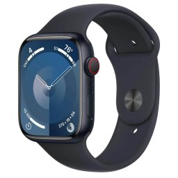Smartwatch Watch Series 9 GPS + carcasa cellular 45mm Midnight Aluminium cu Sport Band M/L Midnight