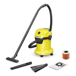 Aspirator umed-uscat WD 3 V-17/4/35 1.628-124.0 Aspirare umeda si uscata, 17 L, Furtun 3.5 m, 1000 W, Duza auto, Duza pentru spatii inguste, Filtru cu cartus, Galben/Negru