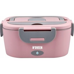 Cutii alimentare Cutie electrica pentru incalzirea pranzului NOVEEN LB755 Glamour, inox, 3 surse de alimentare, roz