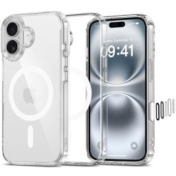 Husa Husă Tech-Protect FlexAir Hybrid CC MagSafe pentru iPhone 16, spate transparent și compatibilă MagSafe, transparentă