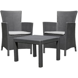 Set mobilier de grădină pentru balcon Rosario, grafit