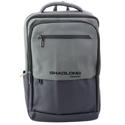 Accesorii birotica Rucsac City Business cu buzunar USB pentru laptop, negru, gri, 16L, 41cm