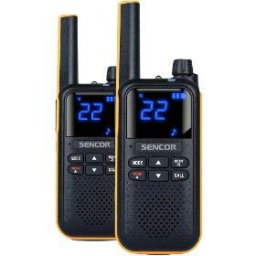 Statie radio SMR 700 Set 2 stații Walkie-Talkie PMR 2W, 16 canale, 155 coduri CTCSS/DCS, IP54, VOX, baterie 1800 mAh, încărcare USB-C / 3x AA