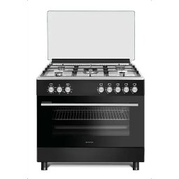Bergamo 5 arzatoare gaz, Cuptor electric, 90x60cm, Rotisor, Ventilatie, Aprindere electrica, gratare fonta