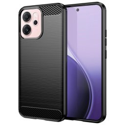 Husa Husa pentru Oppo Reno 14F - Techsuit Carbon Silicone - Black