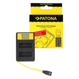 Patona Smart Dual LCD USB incarcator pentru Panasonic DMW-BLG10 CSBLG10MC CS-BLG10MC DMWBLG10 DMW-BLG10
