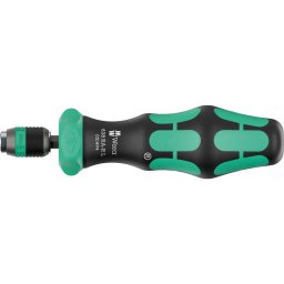 Surubelnita 838 RA-R L Bits hand holder with ratchet function, black/green, 1/4", with Rapidaptor quick-change chuck