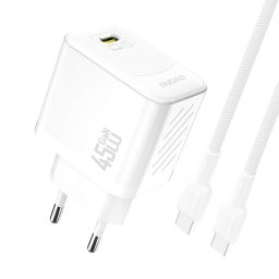 Incarcator de retea A28C_White GaN Wall Charger + USB-C Cable 45W White