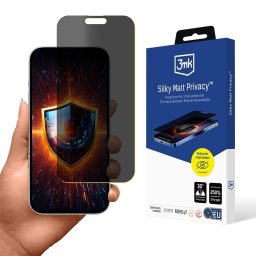 Folie de protecție Iphone 16 Pro Max / 17 Pro Max 3mk Silky Matt, Filtru de confidențialitate (privacy) Apple Plastic