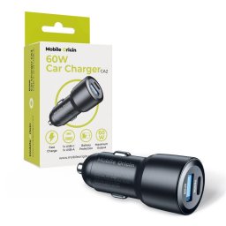 USB-A + USB-C PD QC3.0 60W Negru