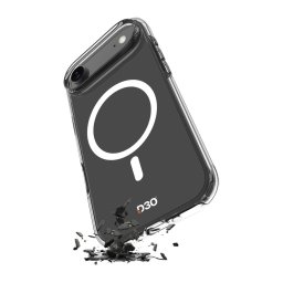 Husa Puro Impact Clear D3O TPU+PC MagSafe Compatible Case for iPhone 17 Air - Transparent