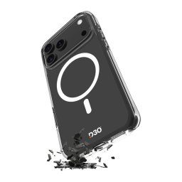 Husa Puro Impact Clear D3O TPU+PC Case Compatible with MagSafe for iPhone 17 Pro - Transparent