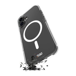 Husa Puro Impact Clear D3O TPU+PC MagSafe Compatible Case for iPhone 17 - Transparent