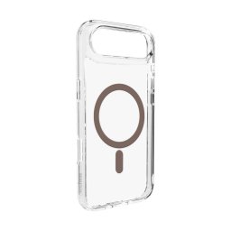 Husa Puro Lite Mag TPU+PC Case Compatible with MagSafe for iPhone 17 Air - Transparent with Brown Ring