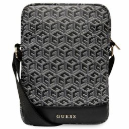 Geantă Guess 10 Inch GCube Stripe Tablet Saffiano Negru