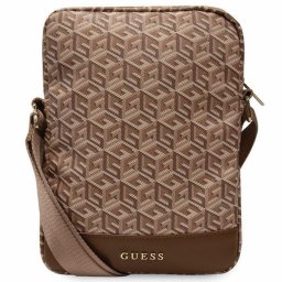 Geantă Guess GUTB10HGCFSEW 10" maro/maro GCube Stripe pentru tabletă