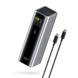 Baterie externa 2C1A, 20000mAh, PD 3.1, 210W, 1 x USB; 2 x USB Type-C, digital display pt. status baterie, gri