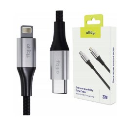 Cablu de date si incarcare AUC-01 USB-C to Lightning 27W 2m Negru