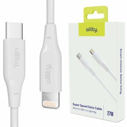 Cablu de date si incarcare AUC-02 USB-C to Lightning 27W 2m Alb