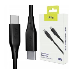 Cablu de date si incarcare AUC-02 USB-C to USB-C 100W 1m Negru