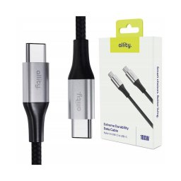 Cablu de date si incarcare AUC-01 USB-C to USB-C 100W 1m Negru