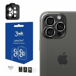 Folie de protecție cameră iPhone 15 Pro Max 3mk Lens Protection Pro Silver Apple STICLĂ