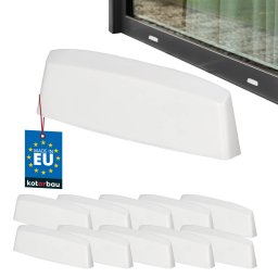 Capac de drenaj pentru ferestre PVC alb 45 mm set de 10 buc.