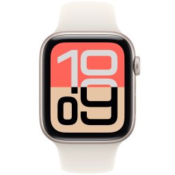 Ceas Smartwatch Apple Watch SE 3 (2025), GPS + Cellular, 40mm Starlight Aluminum Case, Starlight Sport Band - S/M
