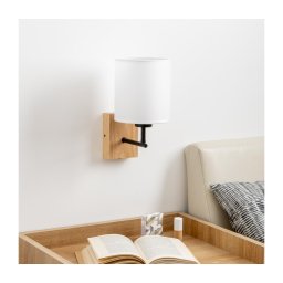 Lampă de perete Brilagi NUBILA WOOD 1xE27/25W/230V stejar/alb