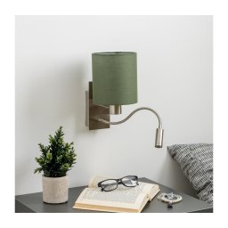 Lampă LED de perete Brilagi NUBILA 1xE27/25W/230V + LED/3W crom mat/verde
