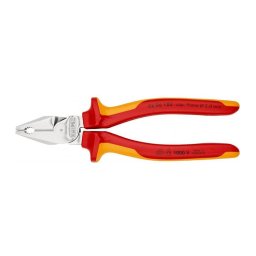 Patent combinat de forta KNIPEX VDE cromat 180 mm, efect de parghie mare, manere multicomponent, fabricat in Germania 02 06 180