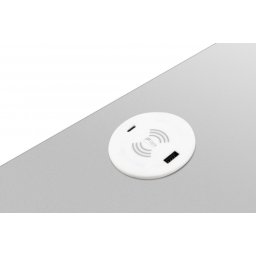 Incarcator Wireless, Power-Spot Filex, Qi, USB A+C, AC, alb, Fellowes