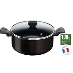 Oala cu capac Tefal Simply Clean, Thermo-Signal, invelis antiaderent din titan, 24 cm