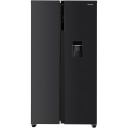 Side by Side Heinner HSBS-HM592NFDXWDE++, 592L, Clasa E, H 177 cm, Inox antracit