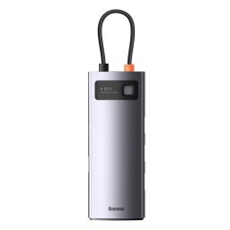 HUB extern Baseus Metal Gleam, conectare PC USB Type-C, porturi USB 3.0 x 4, gri "WKWG070013
