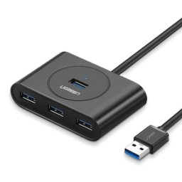 HUB extern Ugreen, "CR113" porturi USB: USB 3.0 x 4, conectare prin USB 3.0, lungime 0.5 m, negru, "20290