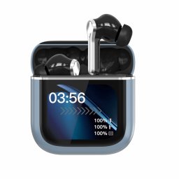 Casti audio Akai, in-ear, cu 4 microfoane, BT, ANC&ENC, Albastru-Argintiu