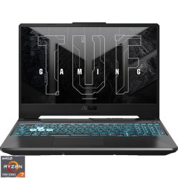 Laptop Gaming ASUS TUF A15 FA506NCG, Display 15.6'' FHD (1920 x 1080), Procesor AMD Ryzen™ 7 7445HS, Memorie RAM 16GB DDR5, Capacitate de stocare 512GB SSD, Placa video dedicata NVIDIA GeForce RTX 3050 4GB, No OS, Negru (INT Keyboard)