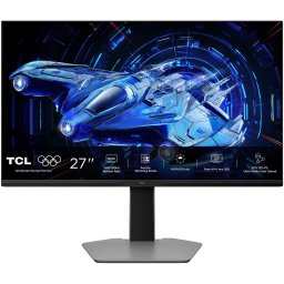Monitor Gaming QD-Mini LED TCL 27G64, 27", QHD (2560x1440), 180Hz, 1ms GTG, AMD FreeSync™ Premium, G-Sync™ Compatible, HDR600, 2x HDMI, Display Port, Jack, Pivot, Negru-Gri