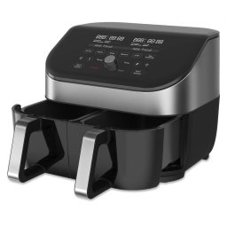 Multicooker Instant Pot Vortex Plus 8 Dual (8L), Air fryer cu 2 cosuri si tehnologie ClearCook, 1700 W, Negru-Inox