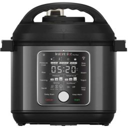 Instant Pot Rio Plus, 5.7L, Multicooker cu functie Wi-Fi, 13 programe predefinite pentru diverse tipuri de gatit, Negru-Otel inoxidabil