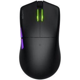 Mouse gaming wireless Hator Pulsar 3 Ultra 8K+4K, 30K DPI, senzor Optical PixArt PAW 3950, switch HATOR Optical 100M, side switch Kailh 3M, negru