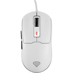 Mouse Gaming cu fir Genesis Krypton 660, 12000 DPI, 6 Butoane Programabile, Cablu braided 1.8m, 49gr, Alb