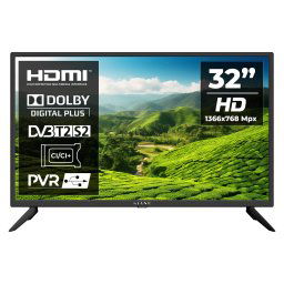 Televizor LED Kiano Slim TV, 32", 81 cm, HD Ready, 3xHDMI , clasa E, Negru