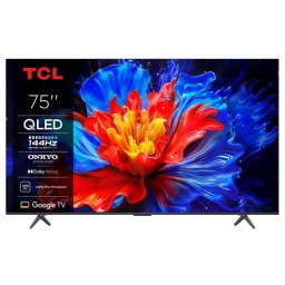 Televizor Smart TCL 75P81K, QLED, 75", 189cm, 4k UHD, Wi-Fi, Bluetooth, 144Hz, Negru