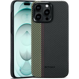 Husa Pitaka MagEZ 4, Aramida 600D, pentru iPhone 15 Pro, compatibila MagSafe, Overture