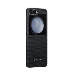Husa de protectie Pitaka MagEZ 5 600D Ultra Slim Samsung Galaxy Z Flip 6, Negru/Gri