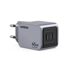 Incarcator retea Ugreen Nexode Pro, 45W, 2x USB-C GaN Fast Charger, Gri