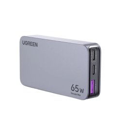 Incarcator retea Ugreen Nexode Pro 65W, Ultra-Slim, GaN, 2x USB-C, 1x USB-A, Gri